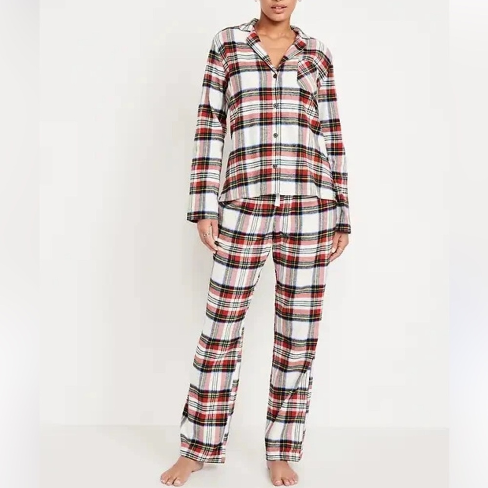 ON Plaid Tartan Pajamas Set - Red and White